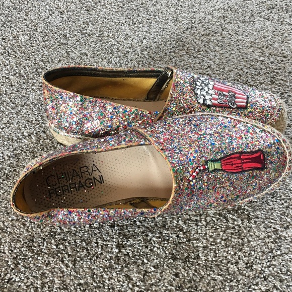 Chiara Ferragni Multicolor Glitter Flats - Picture 7 of 9